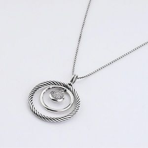 David Yurman Mobile Circle Diamond Pendant Necklace
